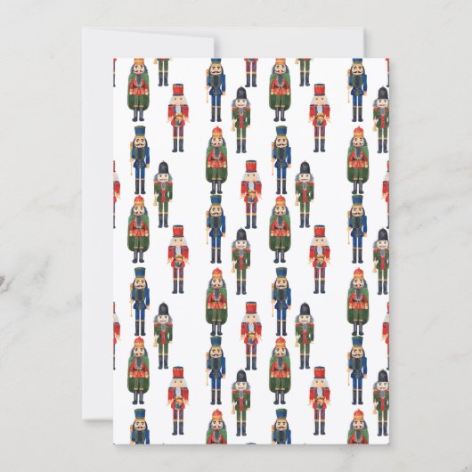 Kerst notenkraker met trein verjaardag kerst kaart (Achterkant)