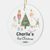 Kerst Notenkraker Ornament-Baby Eerste kerst Keramisch Ornament (Links)