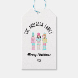 Kerst Notenkraker Pastel Persoonlijke Naam Cadeaulabel