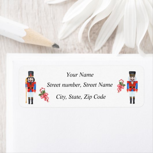 Kerst Notenkraker retour Adres label (Insitu)