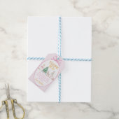 Kerst Notenkraker Roze Strik Verjaardag Bedankt Cadeaulabel (Met Touw)