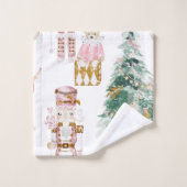 Kerst Notenkraker roze winter wonderland Bad Handdoek (Wasdoekje)