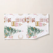 Kerst Notenkraker roze winter wonderland Bad Handdoek (Handdoek)