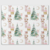 Kerst Notenkraker roze winter wonderland Cadeaupapier (Vlak)