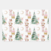 Kerst Notenkraker roze winter wonderland Inpakpapier Vel (Voorkant)