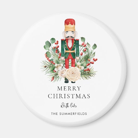 Kerst Notenkraker Script Groene Decoratie Vakantie Magneet (Voorkant)