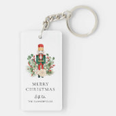 Kerst Notenkraker Script Groene Decoratie Vakantie Sleutelhanger (achterkant)