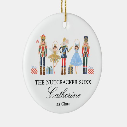 Kerst Notenkraker Soldaat Clara Ballet Danser Keramisch Ornament (Rechts)