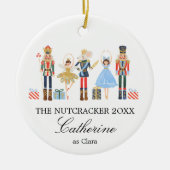 Kerst Notenkraker Soldaat Clara Ballet Danser Keramisch Ornament (Voorkant)