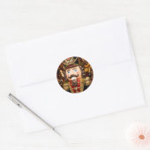 Kerst Notenkraker Soldaat Ronde Sticker (Envelop)