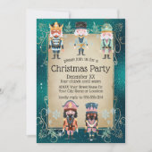 Kerst Notenkraker Speelgoed Soldaten op glanzend g Kaart (Voorkant)