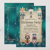 Kerst Notenkraker Speelgoed Soldaten op glanzend g Kaart (Voorkant / Achterkant)