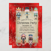 Kerst Notenkraker Speelgoed Soldaten op glanzend r Kaart (Voorkant / Achterkant)