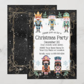 Kerst Notenkraker Speelgoed Soldiers Goud en Zwart Kaart (Voorkant / Achterkant)