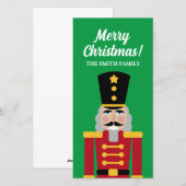 Kerst notenkraker speelgoed verticaal wenskaart feestdagenkaart (Voorkant / Achterkant)