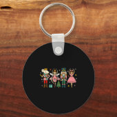 Kerst Notenkraker Squad Ballet Dans Vrouwen Kind Sleutelhanger (Voorkant)