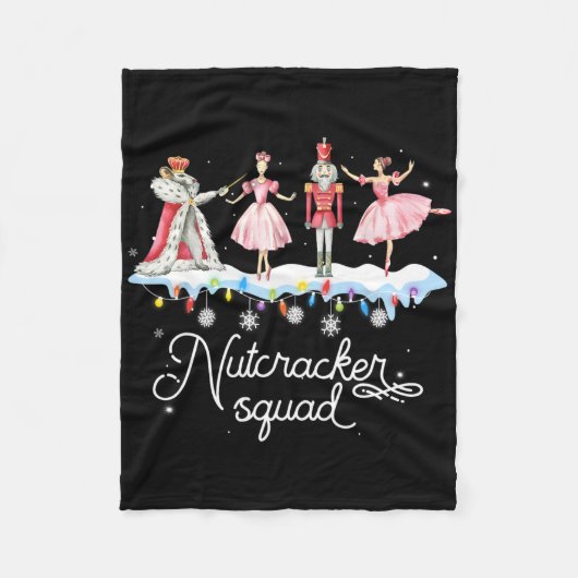 Kerst Notenkraker Squad Ballet Dans Vrouwen Kinder Fleece Deken (Voorkant)