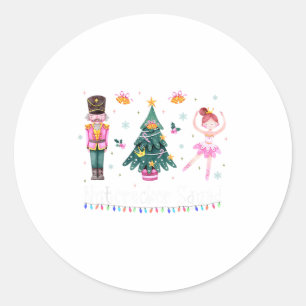 Kerst Notenkraker Squad Ballet Dans Vrouwen Kinder Ronde Sticker