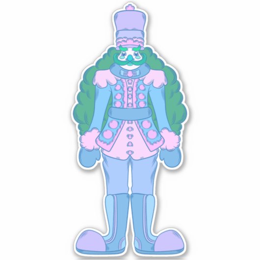 Kerst Notenkraker Sticker (Voorkant)