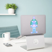 Kerst Notenkraker Sticker (Laptop op bureau)