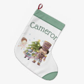 Kerst Notenkraker Sugar Plum Fairy & Mouse King Grote Kerstsok (Voorkant (Hangend))