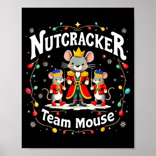 Kerst Notenkraker Team Muis Grappige Soldaat Kerst Poster (Voorkant)