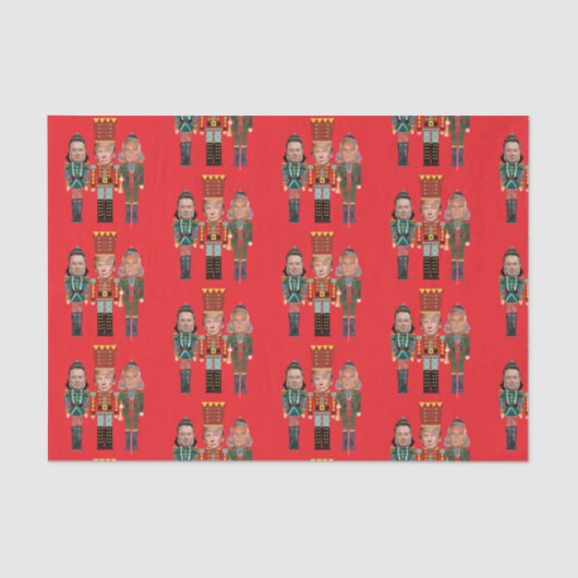 Kerst Notenkraker Trump Kennedy Tissuepapier (Voorkant)