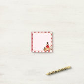 Kerst Notenkraker Vakantie Red Plaid Post-it® Notes (Op bureau)