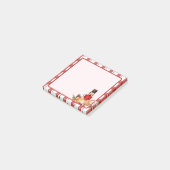 Kerst Notenkraker Vakantie Red Plaid Post-it® Notes (Schuin)