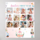 Kerst Notenkraker Verjaardag Foto Mijlpaal teken Poster (Voorkant)