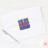Kerst Notenkraker Vierkante Sticker (Envelop)