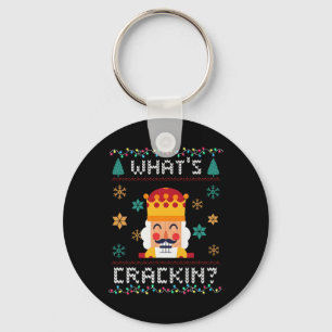 Kerst Notenkraker Whats Crackin Grappige Xmas Mann Sleutelhanger