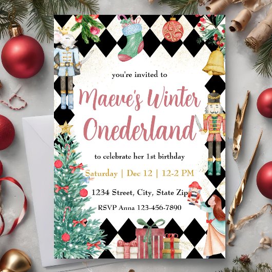Kerst Notenkraker Winter Onederland Kaart