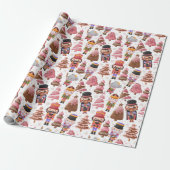 Kerst Notenkrakers Cadeaupapier (Uitgerold)