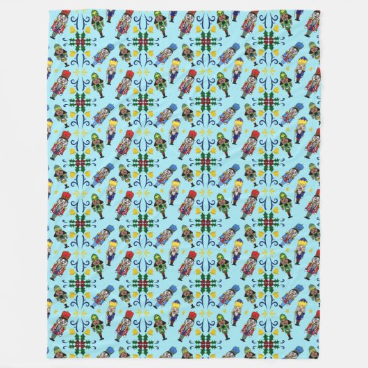 Kerst Notenkrakers Fleece Deken (Voorkant)