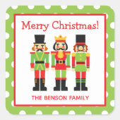 Kerst Notenkrakers Gepersonaliseerde Gift Stickers (Voorkant)