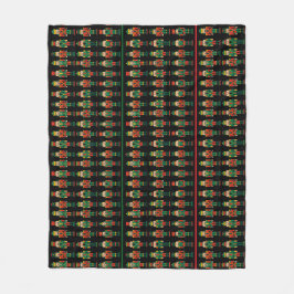 Kerst Notenkrakers Groen en Zwart Fleece Deken