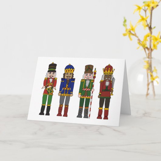 Kerst Notenkrakers Kaart (Gele Bloem)