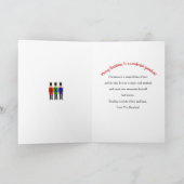 Kerst, notenkrakers op het podium, kleinzoon kaart (Binnen)