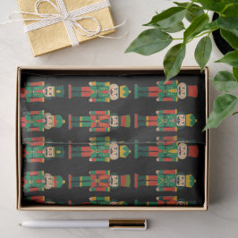 Kerst Notenkrakers op Zwart Tissuepapier