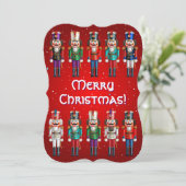 kerst-notenkrakersplatoon feestdagenkaart (Staand voorkant)