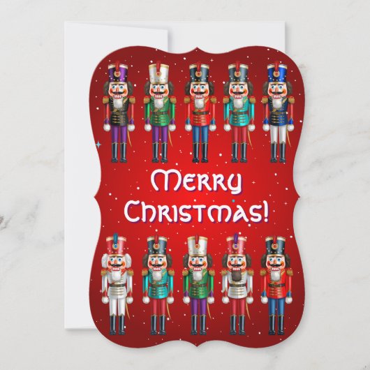 kerst-notenkrakersplatoon feestdagenkaart (Voorkant)