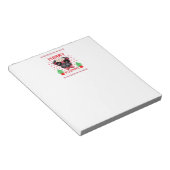 Kerst Notitieblok met Pugs (Schuin)