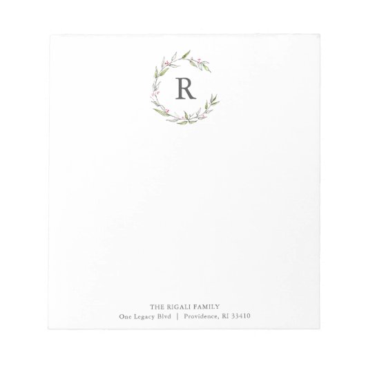 Kerst Notitieblokken met Monogram (Voorkant)