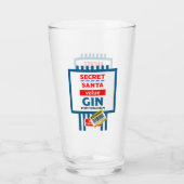 Kerst Novelty Gin Label Glas (Achterkant)