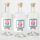 Kerst Novelty Gin Label Likeurfles Etiket (Flessen)