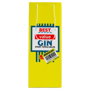 Kerst Novelty Gin Label Wijn Cadeautas
