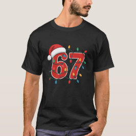 Kerst Nummer 67 Kerstverlichting Kerstman Zesenzes T-shirt