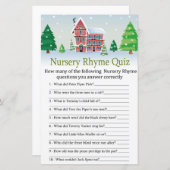 kerst Nursery Rhyme Quiz baby shower game (Voorkant / Achterkant)