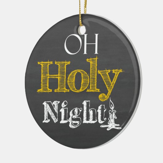 Kerst O Holy Night Chalkboard Ornament (Links)
